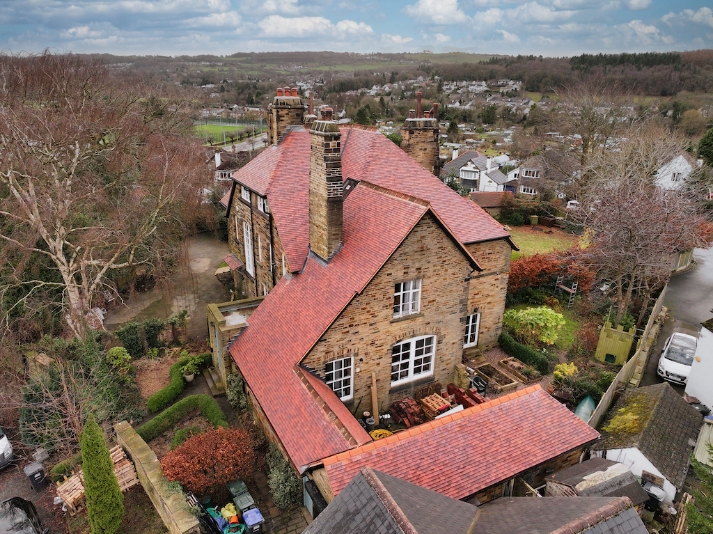 Re-roofing in Rosemary clay tiles